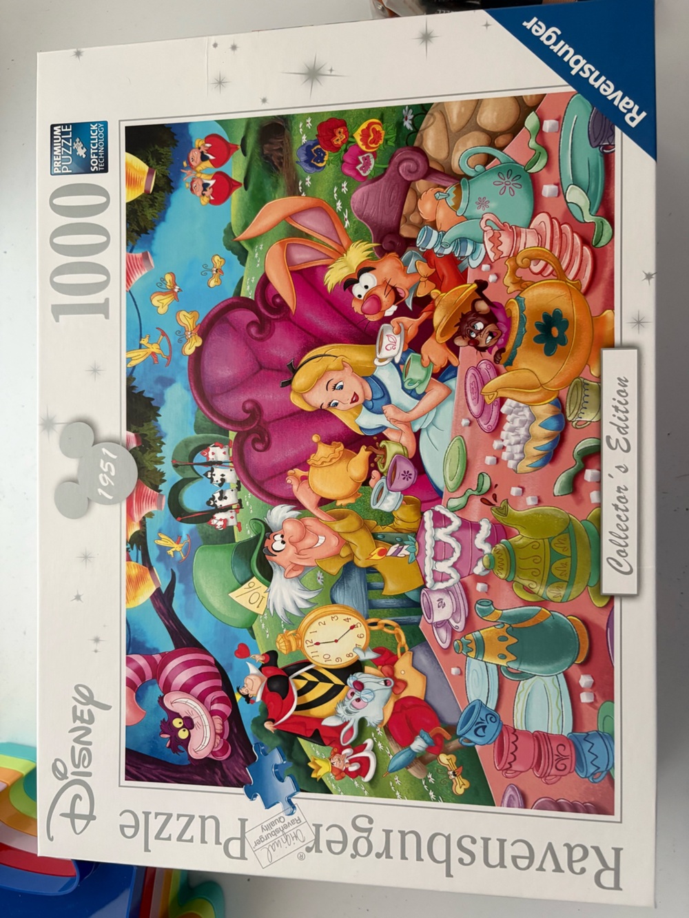 Disney Alice Tea Party 1000 Piece Puzzle - Pink, Blue, Yellow, Green